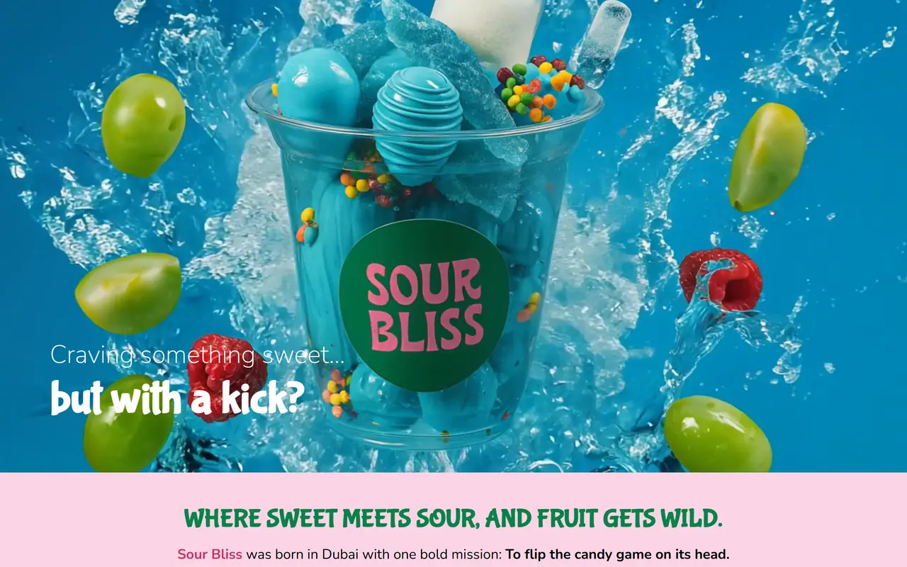 Sour Bliss, captura 1 del sitio